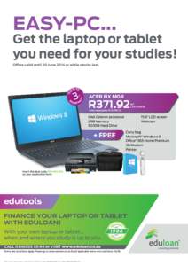 EASY-PC...  Get the laptop or tablet you need for your studies! N