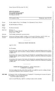 Senate Journal-99th Day-April 20, 2011  Page 803 SENATE JOURNAL Sixty-eighth General Assembly