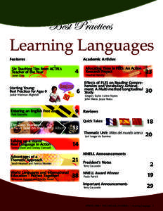 Best Practices  Learning Languages Academic Articles  Features