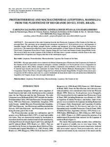 Rev. bras. paleontol. 12(3):[removed], Setembro/Dezembro 2009 © 2009 by the Sociedade Brasileira de Paleontologia doi:[removed]rbp[removed]