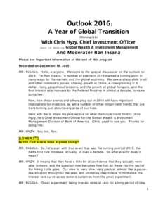 Microsoft Word - Final Transcript-Chris Hyzy-Ron Insana Outlook 2016.doc