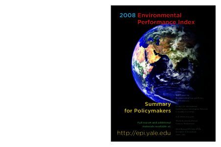 Environmental Performance Index – Rankings & Scores Rank Country  Score