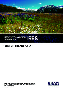 Reset Exchangeable Securities RES  ANNUAL REPORT 2010