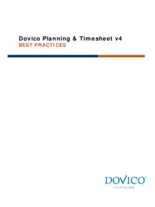 Best Practices - DOVICO Planning & Timesheet