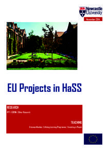 NovemberEU Projects in HaSS RESEARCH FP7 / ESPON / Other Research