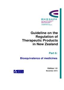 Guideline on the Regulation of Therapeutic Products in New Zealand Part 6: Bioequivalence of medicines