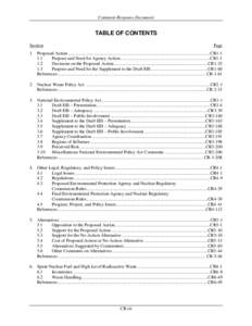 Final Environmental Impact Statement for a Geologic Repository for the Disposal of Spent Nuclear Fuel and High-Level Radioactive Waste at Yucca Mountain, Nye County, Nevada