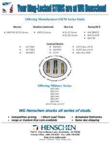 Offering Manufacturer/OEM Series Studs Sikorsky Hamilton Sundstrand  • DMYNO[removed]Series