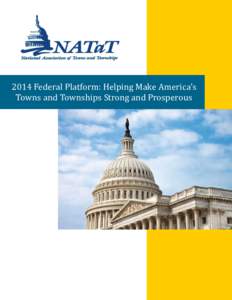 2014 Federal Platform: Helping Make America’s Towns and Townships Strong and Prosperous T  he National Association of Towns and Townships
