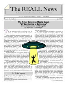 REALL News, April 2005, Volume 13, Number 3