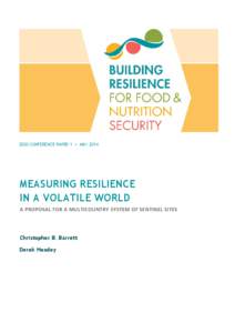 Measuring resilience in a volatile world: A proposal for a multicountry system of sentinel sites