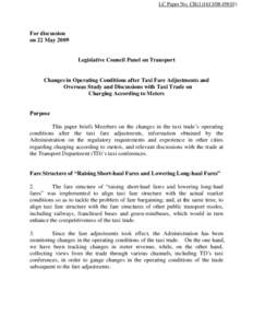 LC Paper No. CB[removed])  For discussion on 22 May[removed]Legislative Council Panel on Transport