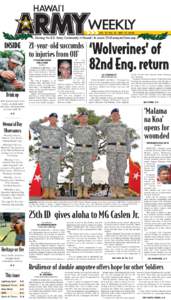 VOL. 37 NO. 21 | MAY 23, 2008  INSIDE 21-year-old succumbs to injuries from OIF