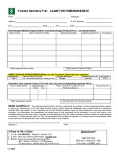 Microsoft Word - Flex Claim Form Front.doc