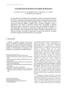 Original em inglês: páginas 163 aA Camada Limite da Amazônia e Circulações de Mesoescala A. K. Betts,1 G. Fisch,2 C. von Randow,3 M. A. F. Silva Dias,4 J. C . P. Cohen,5 R. da Silva,6 e D. R. Fitzjarrald7