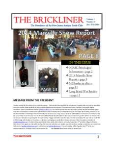 Volume 1 Number 1 Jan - Feb 2014 IN THIS ISSUE  NJABC Privyledged