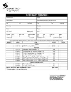 WATER SMART RESOURCES Invoice to name: Ship to:  Mailing address: