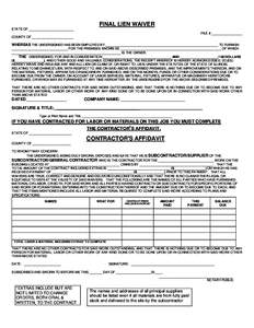 FINAL LIEN WAIVER STATE OF _________________________ FILE # _________________ COUNTY OF _______________________  WHEREAS THE UNDERSIGNED HAS BEEN EMPLOYED BY _____________________________________________________________ 