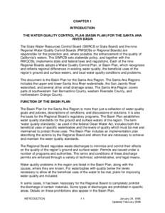 Inland Empire / San Bernardino County /  California / Santa Ana Mountains / Temescal Creek / California State Water Resources Control Board / San Jacinto River / San Bernardino Valley / Reclaimed water / Lake Elsinore / Geography of California / Southern California / Santa Ana River