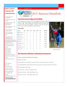 ICC - AMERICAS  Volume 7, Issue78 SeptemberICC Americas Newsflash