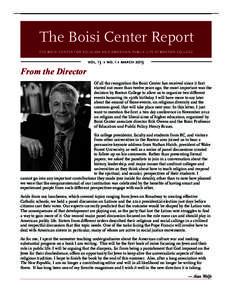 The Boisi Center Report the boisi center for religion and american public life at boston college vol. 13 v
