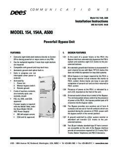 Model 154, 154A, A500  Installation Instructions DOC01CMODEL 154, 154A, A500