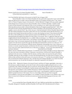 Southern Campaign American Revolution Pension Statements & Rosters Pension Application of Littleton Chandler W4651 Transcribed and annotated by C. Leon Harris Susan Chandler VA