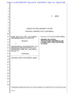 Case 2:11-cv[removed]DDP-FFM Document 28  Filed[removed]Page 1 of 2 Page ID #:[removed]