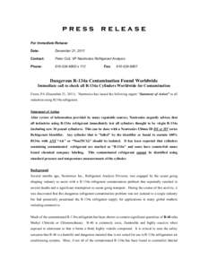 Organofluorides / Propellants / 1 / 1 / 1 / 2-Tetrafluoroethane / R40 / Refrigerants / Heating /  ventilating /  and air conditioning / Chemistry