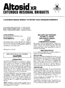 Altosid XR Extended Residual Briquets