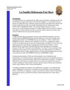 Microsoft PowerPoint - La Familia Michoacana Fact Sheet.ppt