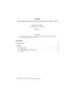 umoline The Package for Under/Mid/Overline for Long Texts∗ Hiroshi Nakashima (Toyohashi Univ. of Tech