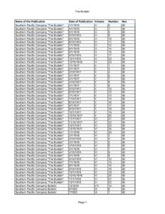 Southern Pacific Bulletin