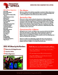 Ţ3DUWQHU2UJDQL]DWLRQV access:energy African Cashew Alliance African Impact Baylor International Pediatric AIDS Initiative