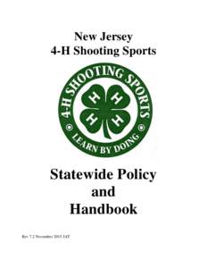 New Jersey 4-H Shooting Sports Statewide Policy and Handbook