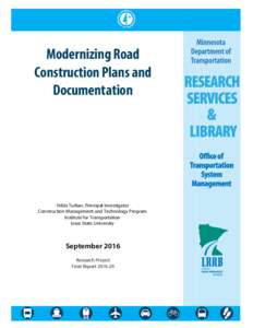 Modernizing Road Construction Plans and Documentation