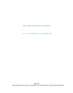 PISA 2000 Technical Report  EDITED BY Ray Adams