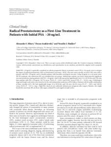 Hindawi Publishing Corporation International Journal of Surgical Oncology Volume 2012, Article ID[removed], 10 pages doi:[removed][removed]Clinical Study