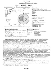 .  Appendix B Summary Sheet for PASSCAL Sensor To Power To DAS