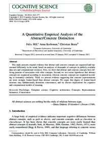 Cognitive Science–177 Copyright © 2013 Cognitive Science Society, Inc. All rights reserved. ISSN: printonline DOI: cogsA Quantitative Empirical Analysis of the