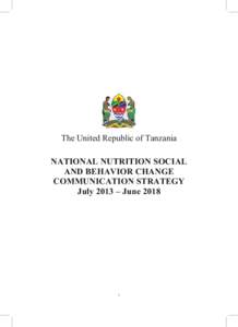 Microsoft Word - TANZANIA NATIONAL NUTRITION SOCIAL AND BEHAVIOR CHANGE COMMUNICATION STRATEGYlatest (1).doc