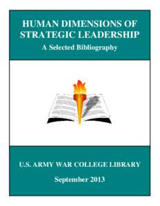 Human Dimensions of Strategic Leadership: A Bibliography