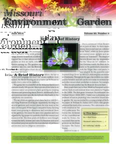 Missouri June 2014 Volume 20, Number 6  Iris: A Brief History