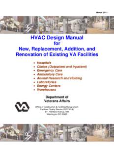 March[removed]HVAC Design Manual for New, Replacement, Addition, and Renovation of Existing VA Facilities