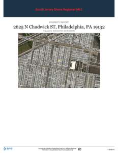 PROPERTY REPORT[removed]N Chadwick ST, Philadelphia, PA[removed]Prepared for ASSOCIATED AUCTIONEERS  Copyright 2014 Realtors Property Resource® LLC. All Rights Reserved.