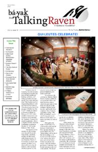 November 2012 Vol. 6, Issue 10  QUILEUTES CELEBRATE!