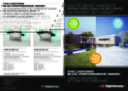 THE LIGHTWAY BLUE PERFORMANCE RANGE NO CONDENSATION AND LEAKING OF WATER FROM TUBULAR SKYLIGHTS MINIMAL HEAT LOSSES AND GAINS