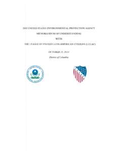 The United States Environmental Protection Agency Memorandum Of Understanding