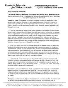 Microsoft Word - May 14 press release - FINAL-French.doc