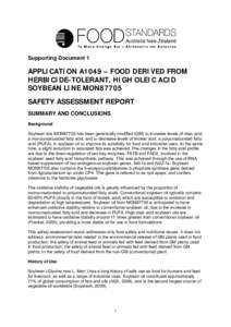 Microsoft Word - A1049 GM Soybean MON[removed]SD1 Safety Assess.docx